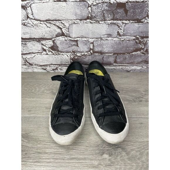 Kate Spade Saturday PF-Flyers Black Leather Low Top Sneakers Women Sz 8M US/39EU - Picture 2 of 16